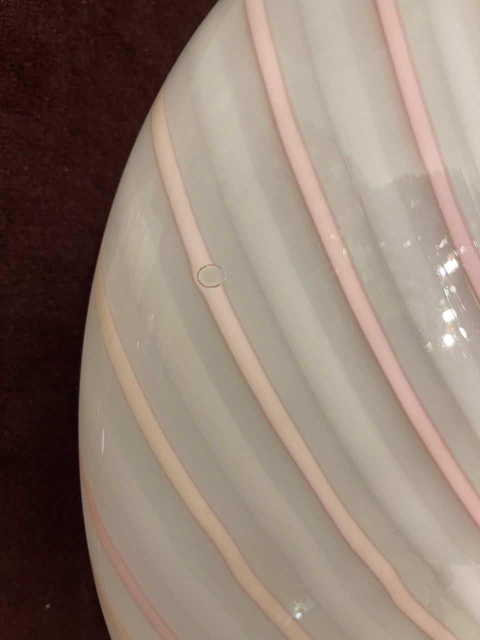 Pink Swirl Murano Glass Flushmount By Venini photo 950.0