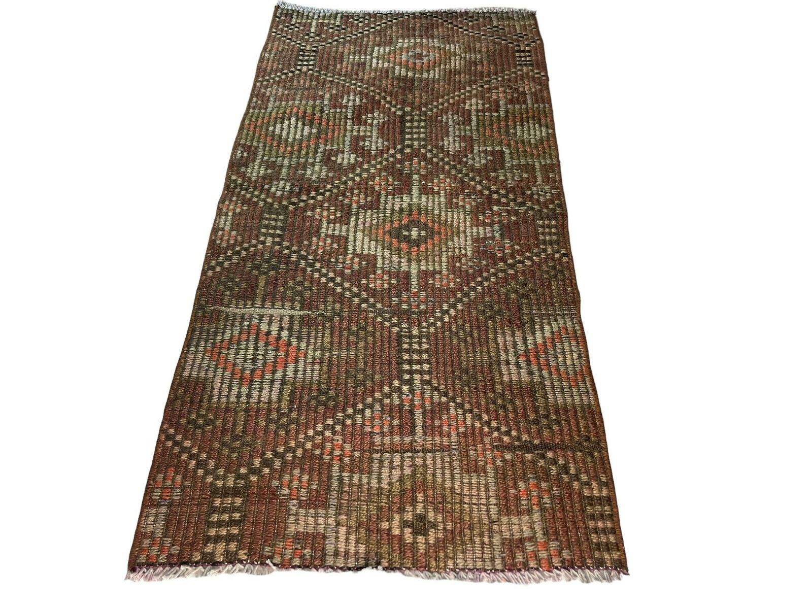 Turkish Mini Kilim Rug ,Vintage Anatolian Turkish Kelim, 121 X 60 Cm photo 250.0