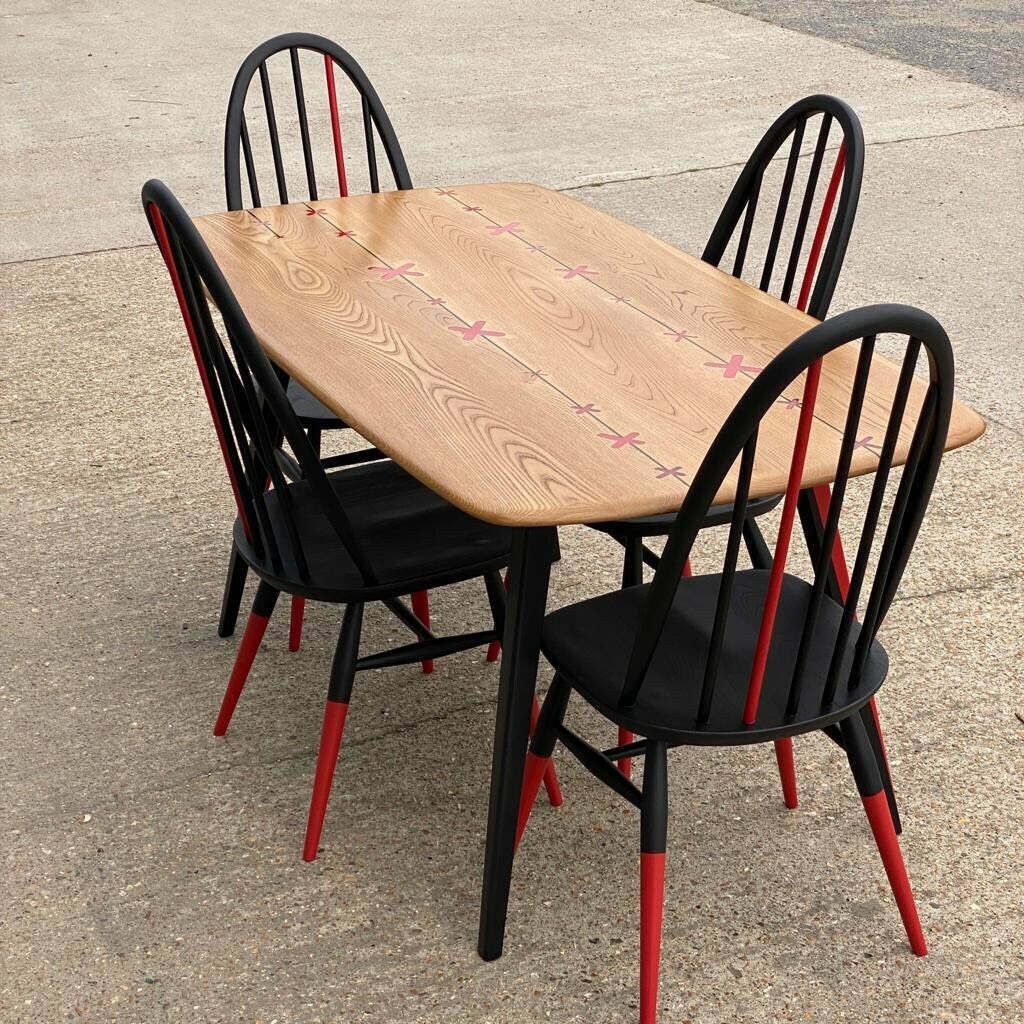 Ercol Dining Table And Chairs Black And Red Resin Table Design Kisses Commission Order