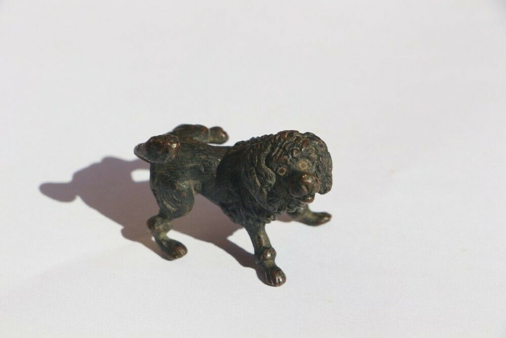 photo vinterior Humorous Late 19thc Cold Patinated Austrian Bronze 'Stephan Buchinger' Dog Cocking His Leg