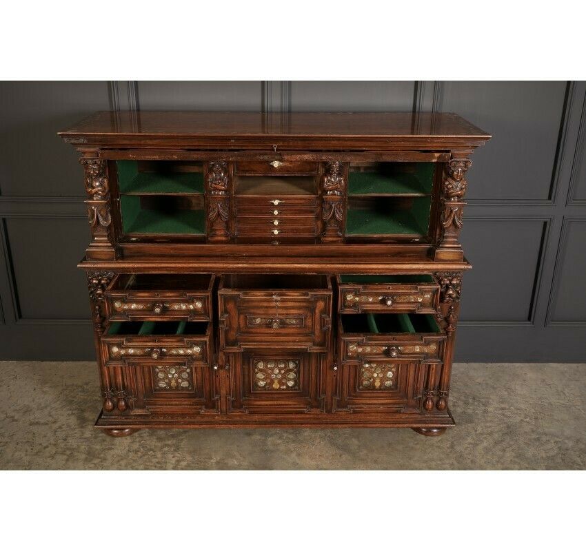 photo for sale 19th Century Walnut & Mother Of Pearl Inlaid Dresser