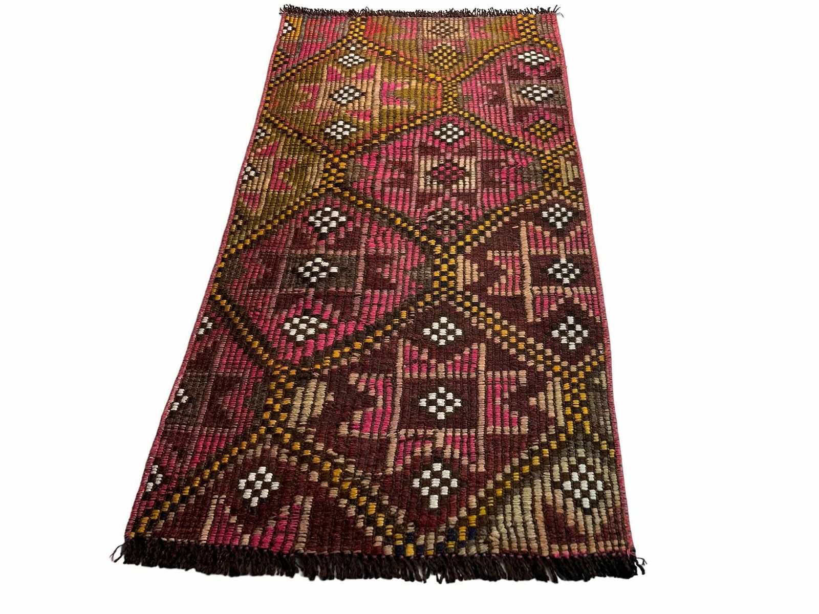 Turkish Mini Kilim Rug ,Vintage Anatolian Turkish Kelim 103 X 54 Cm photo for sale