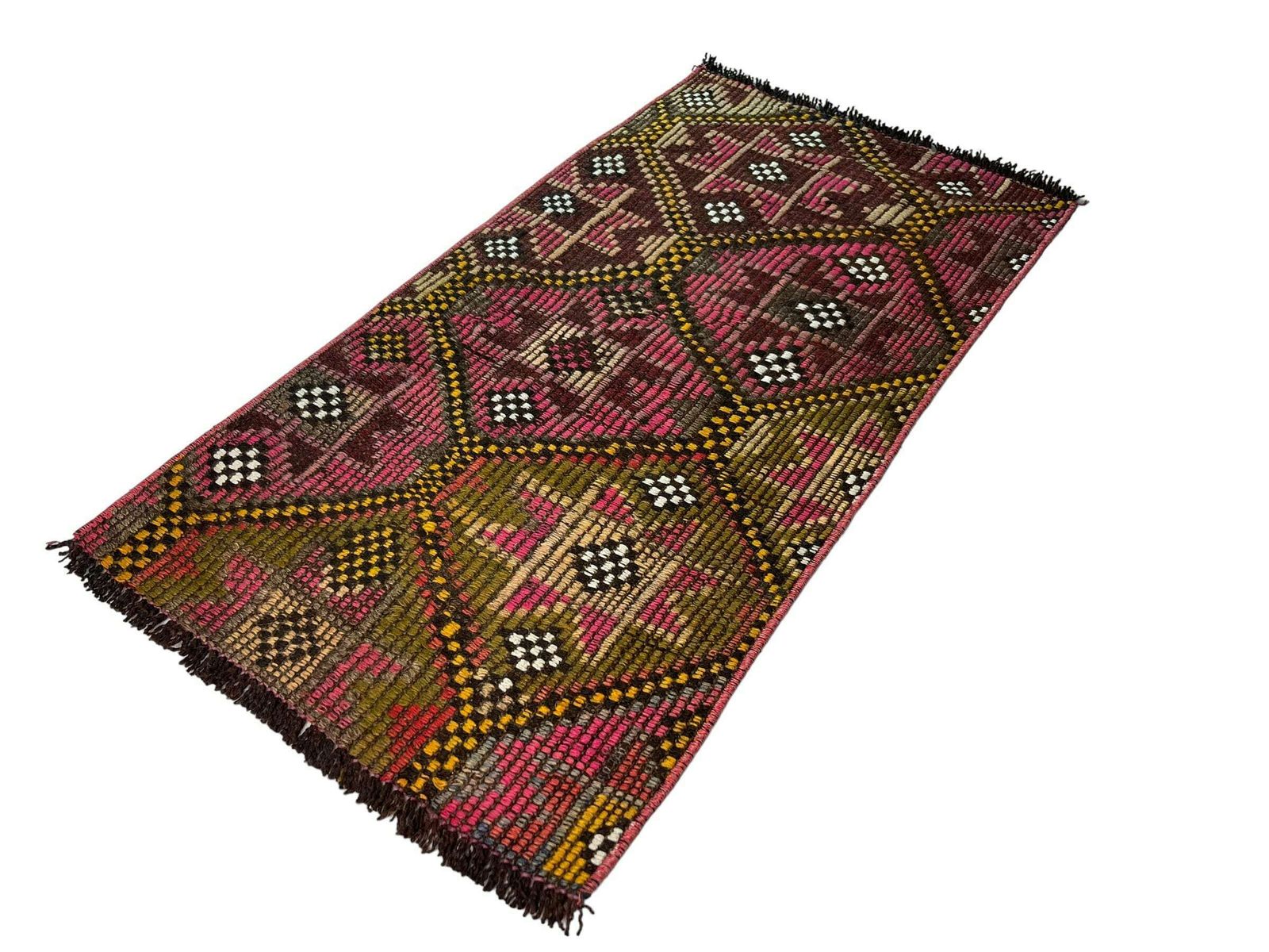 Turkish Mini Kilim Rug ,Vintage Anatolian Turkish Kelim 103 X 54 Cm photo buy