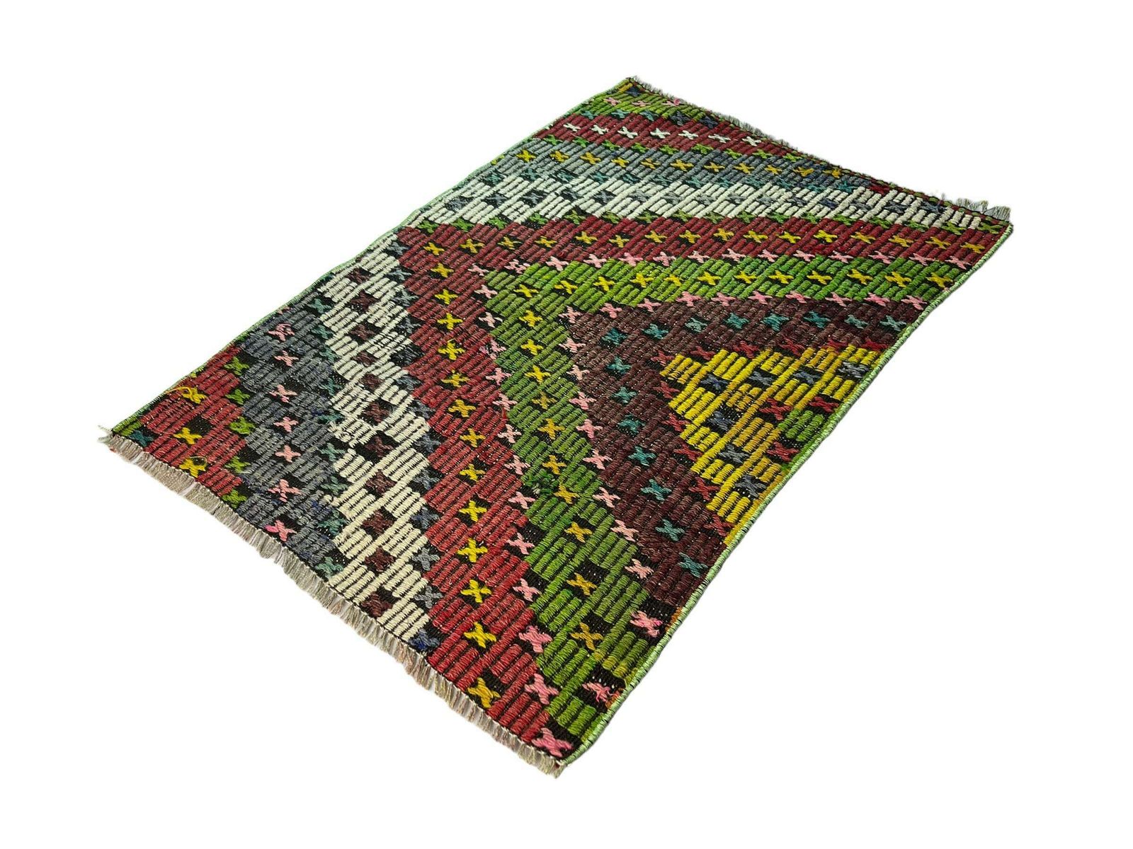 Turkish Mini Kilim Rug ,Vintage Anatolian Turkish Kelim 97 X 65 Cm photo Textiles