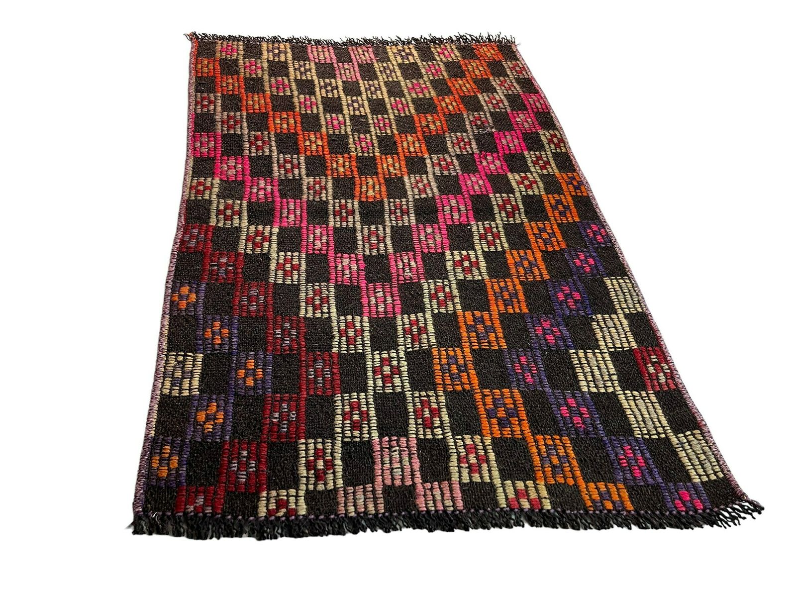 Turkish Mini Kilim Rug ,Vintage Anatolian Turkish Kelim 86 X 58 Cm photo buy