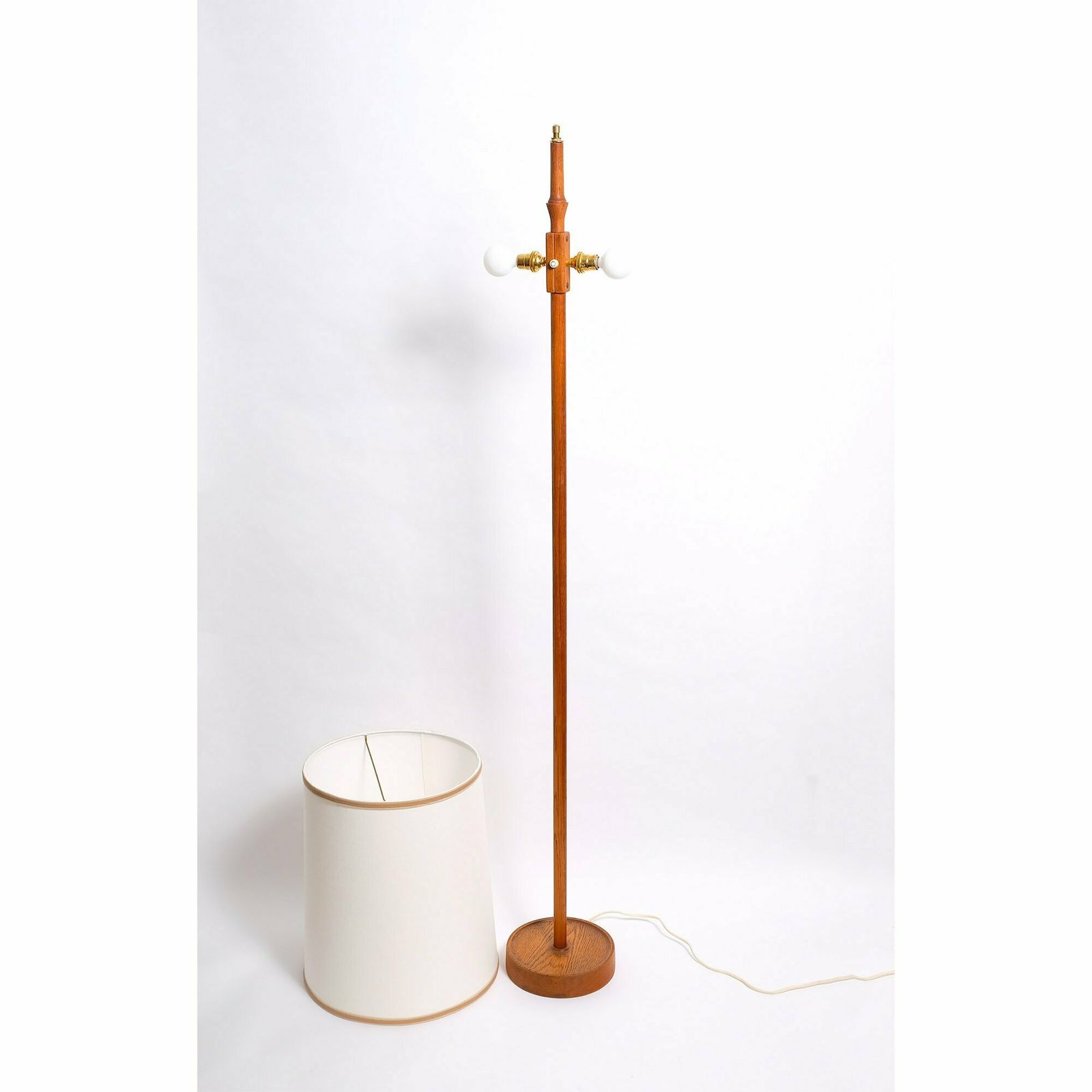 Teak Floor Lamp By Uno & östen Kristiansson, Luxus, Sweden, 1950s photo for sale