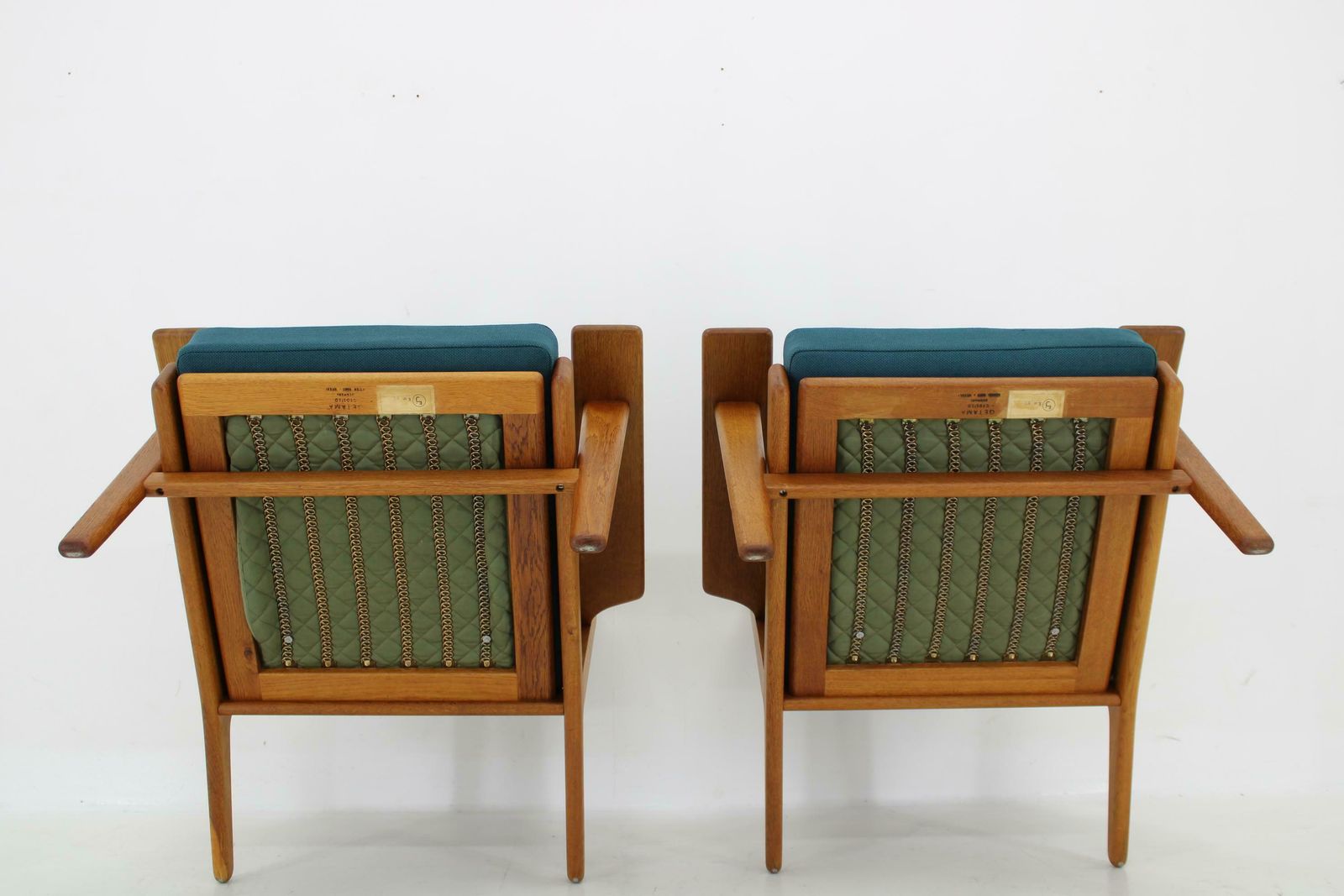 Furniture 1960s Hans J. Wegner Pair Of Ge 290 Armchairs In Oak For Getama, Denmark photo