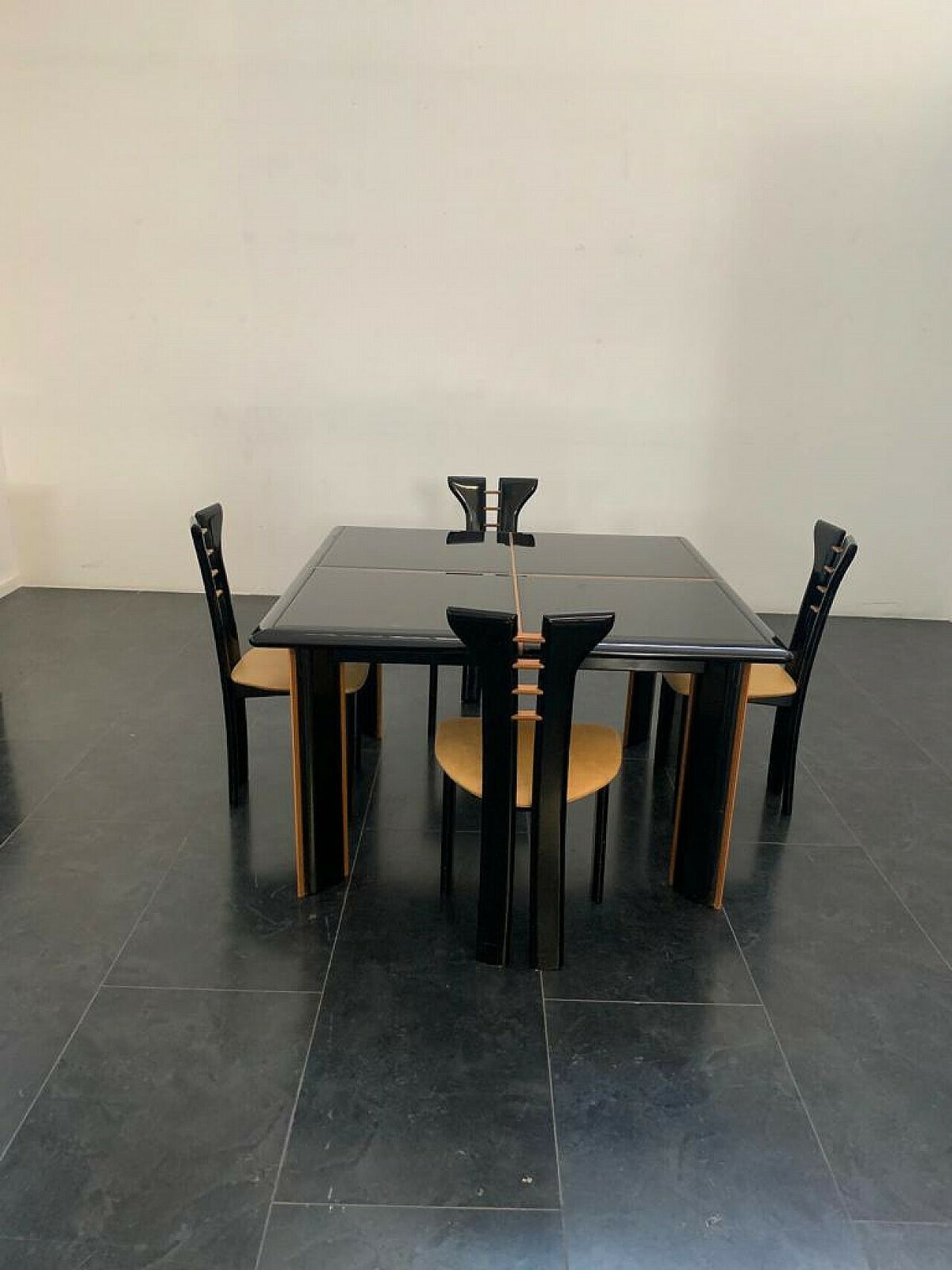 4 Chairs, Table And Sideboard By Pierre Cardin For Roche Bobois, 1970s photo vintage