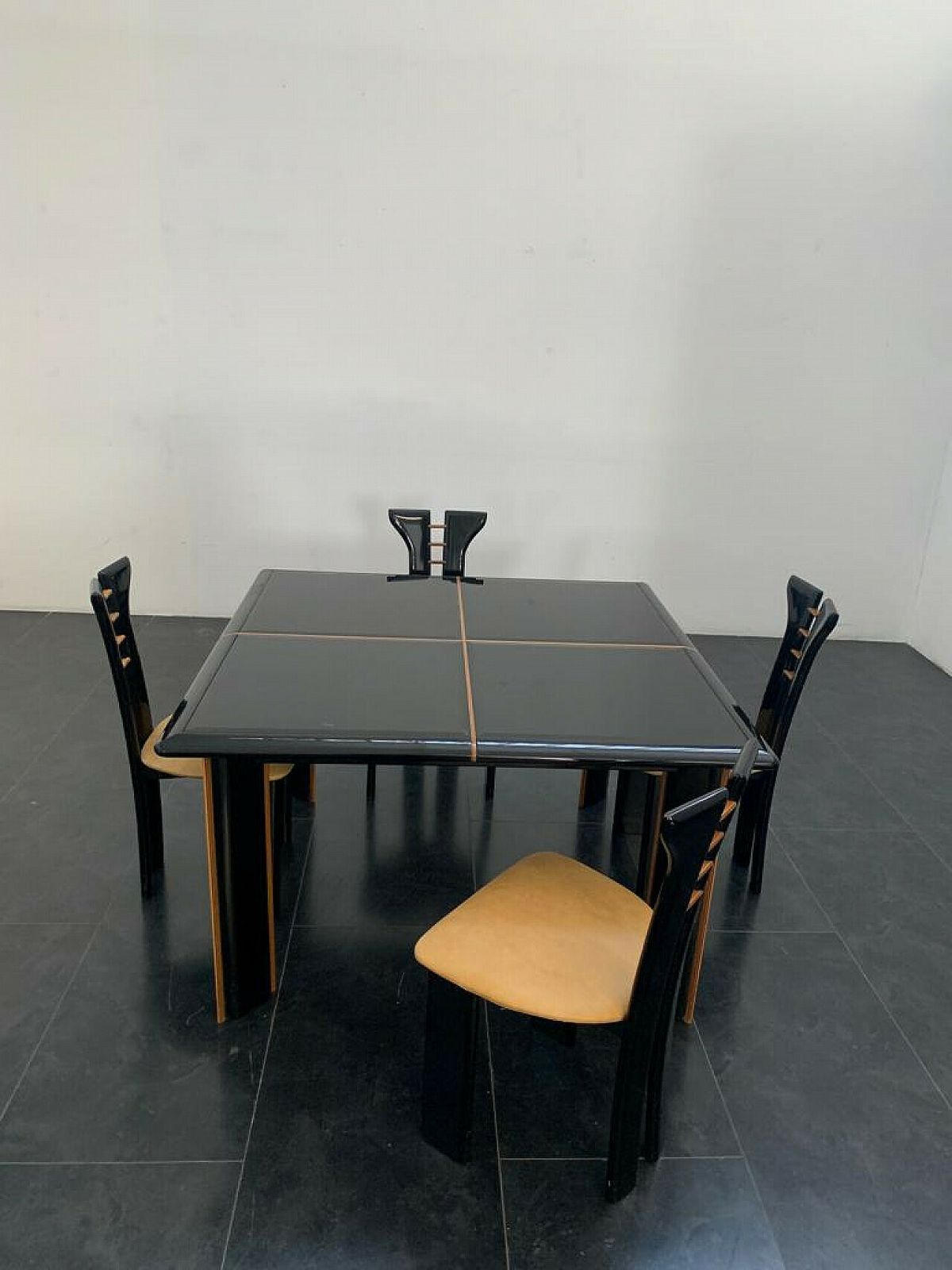 photo furniture 4 Chairs, Table And Sideboard By Pierre Cardin For Roche Bobois, 1970s