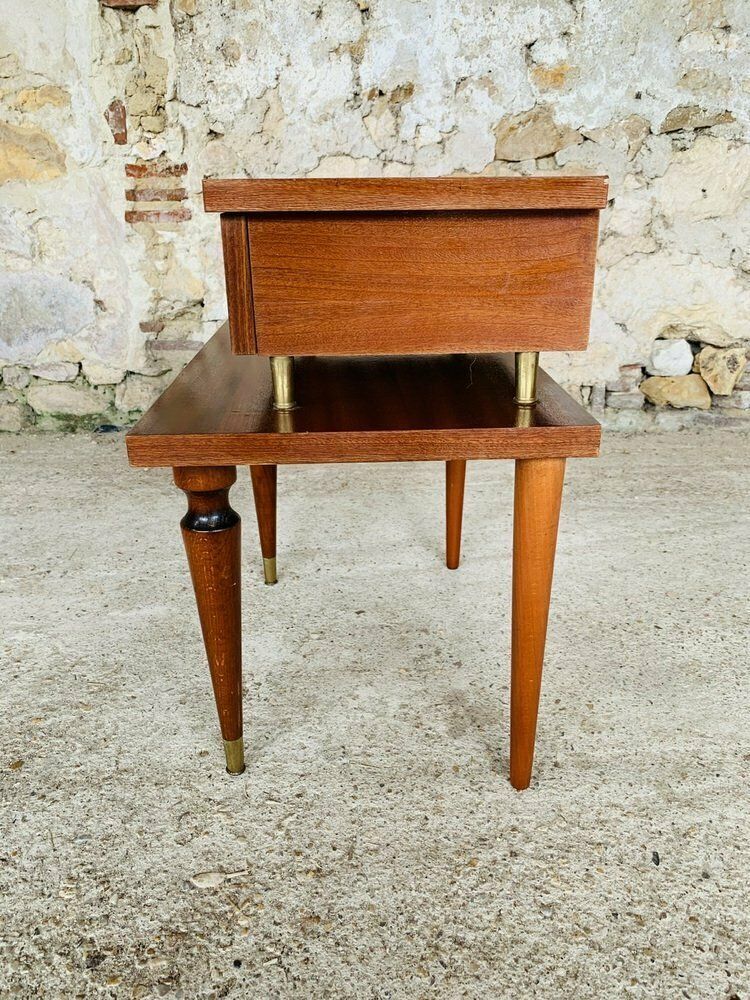 photo for sale Mid Century Scandinavian Style Nightstand With Drawer , 1960s