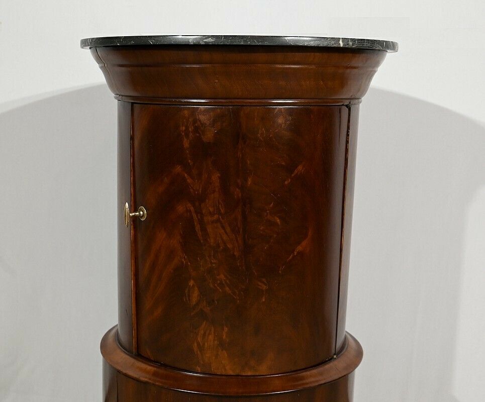 Rare Somno With Two Doors In Burl Mahogany, Empire Period – Early 19th Century photo vintage