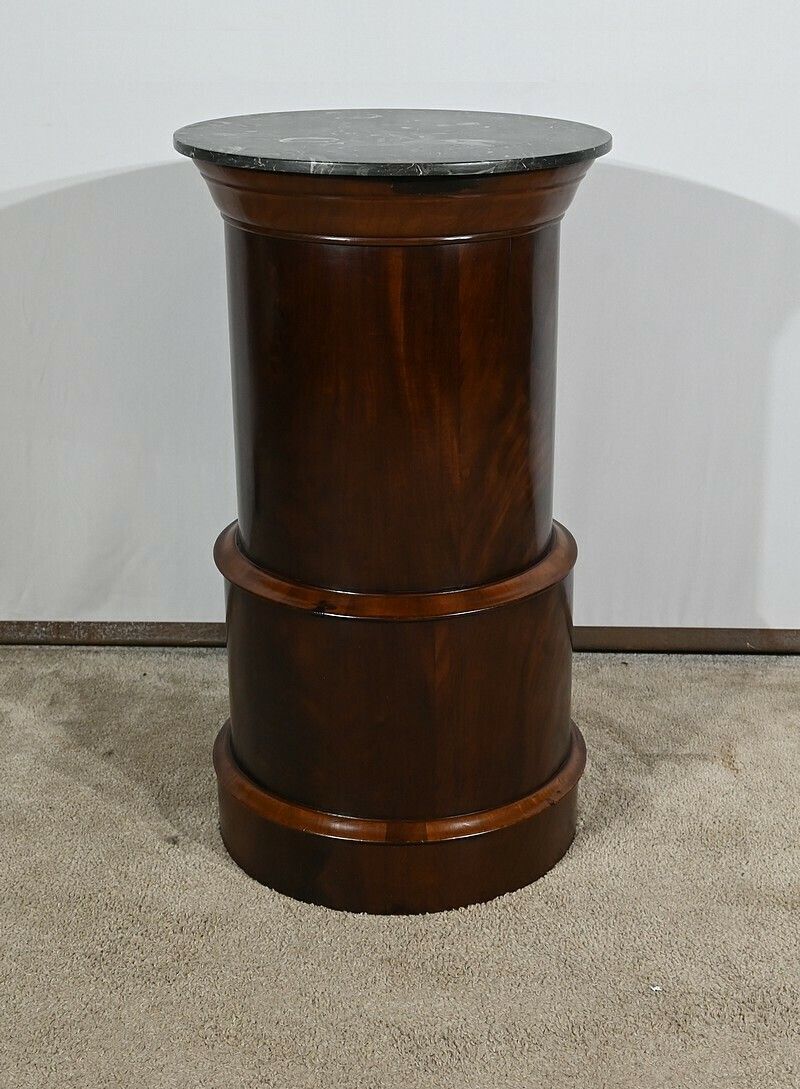photo vintage Rare Somno With Two Doors In Burl Mahogany, Empire Period – Early 19th Century