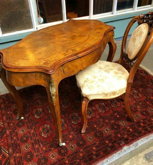 19th Century French Inlaid Ladies Desk photo Furniture