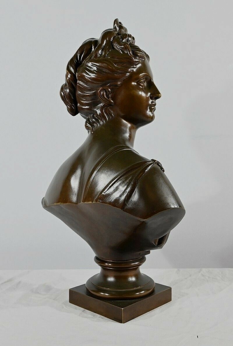 photo vintage Bronze “Diane The Huntress” After Houdon – Late 19th Century