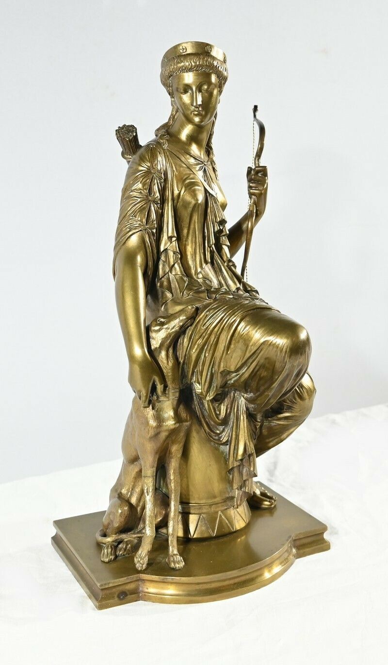 Bronze “Diane The Huntress”, Signed Peiffer – 2nd Part 19th Century photo for sale