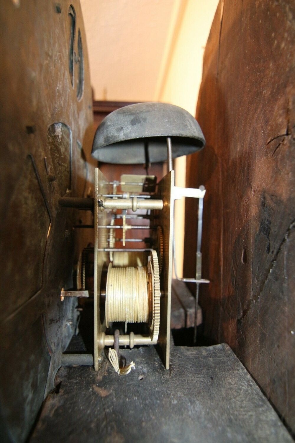 photo furniture Good 18th Century Lancashire Oak & Mahogany Brass Dial 8 Day Longcase Clock 'Winstanley, Wigan'