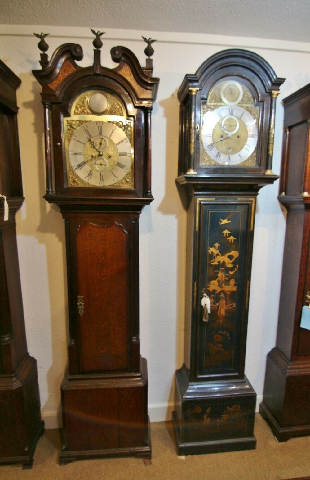 Home Decor Good 18th Century Lancashire Oak & Mahogany Brass Dial 8 Day Longcase Clock 'Winstanley, Wigan' photo