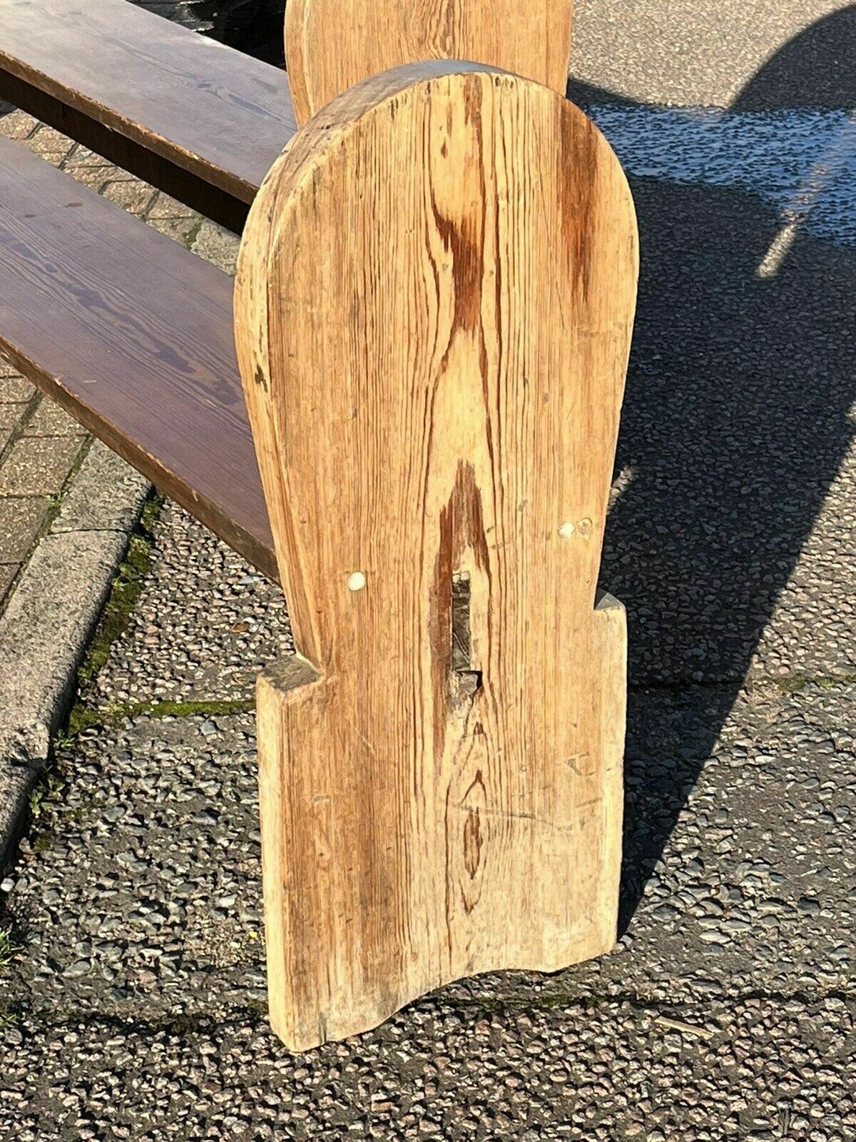 Pair Of Huge Antique Pine Benches In Length. Interior Designer Pieces photo for sale