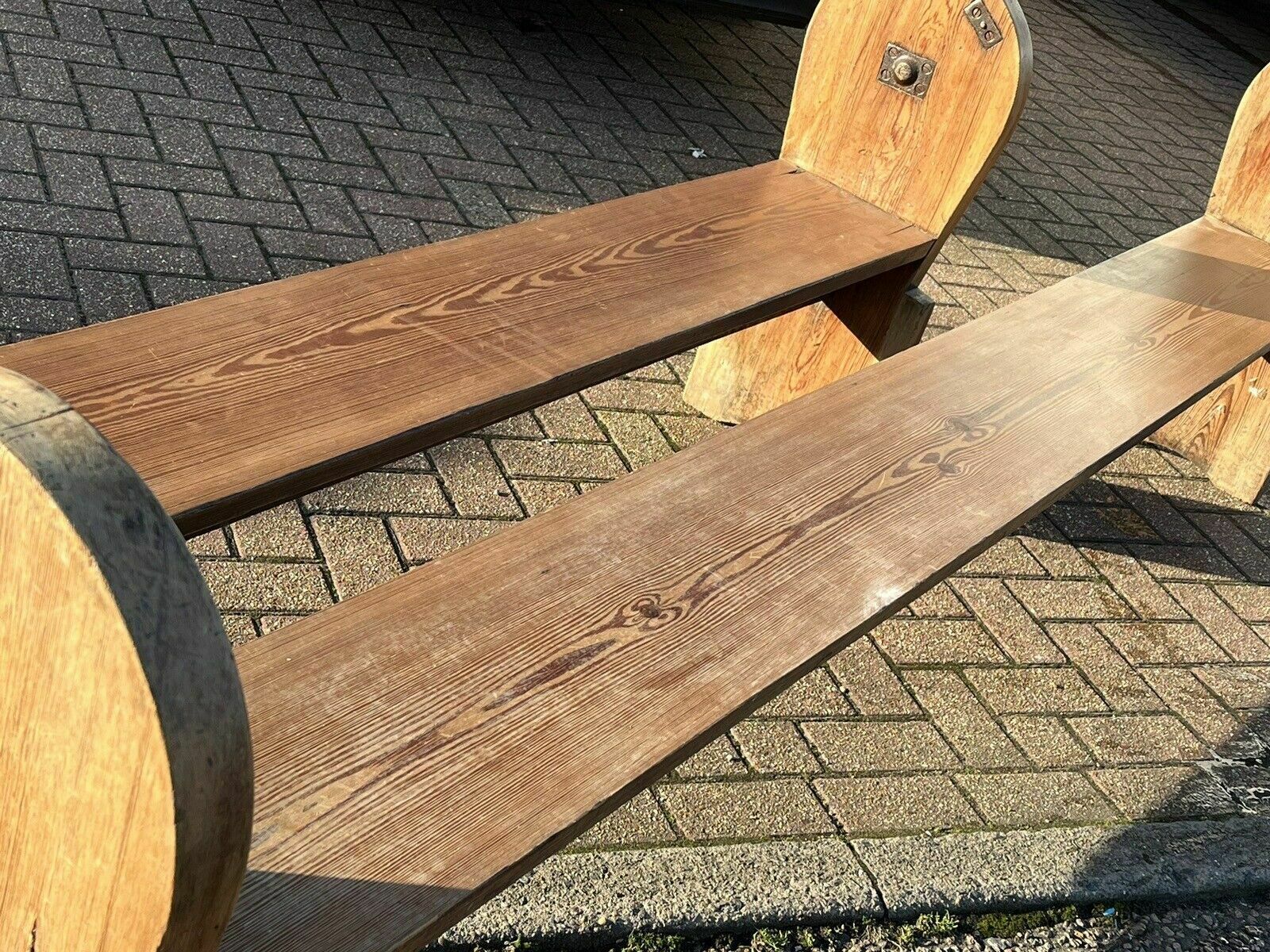 Pair Of Huge Antique Pine Benches In Length. Interior Designer Pieces photo buy
