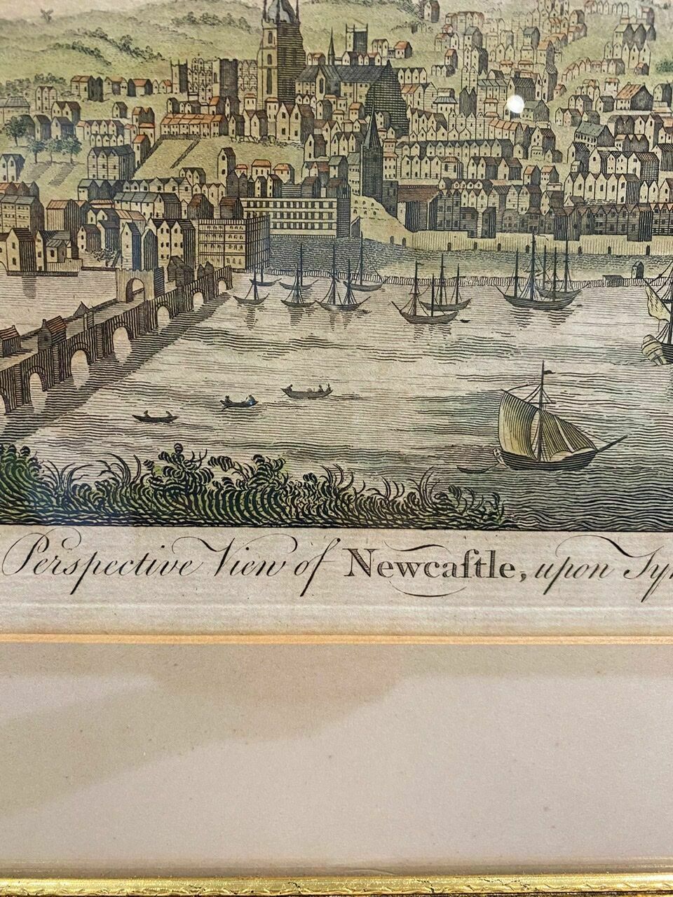 photo furniture Ancienne Gravure, Vue Sur Le Port De Newcastle Au Début Du Xxe Siècle