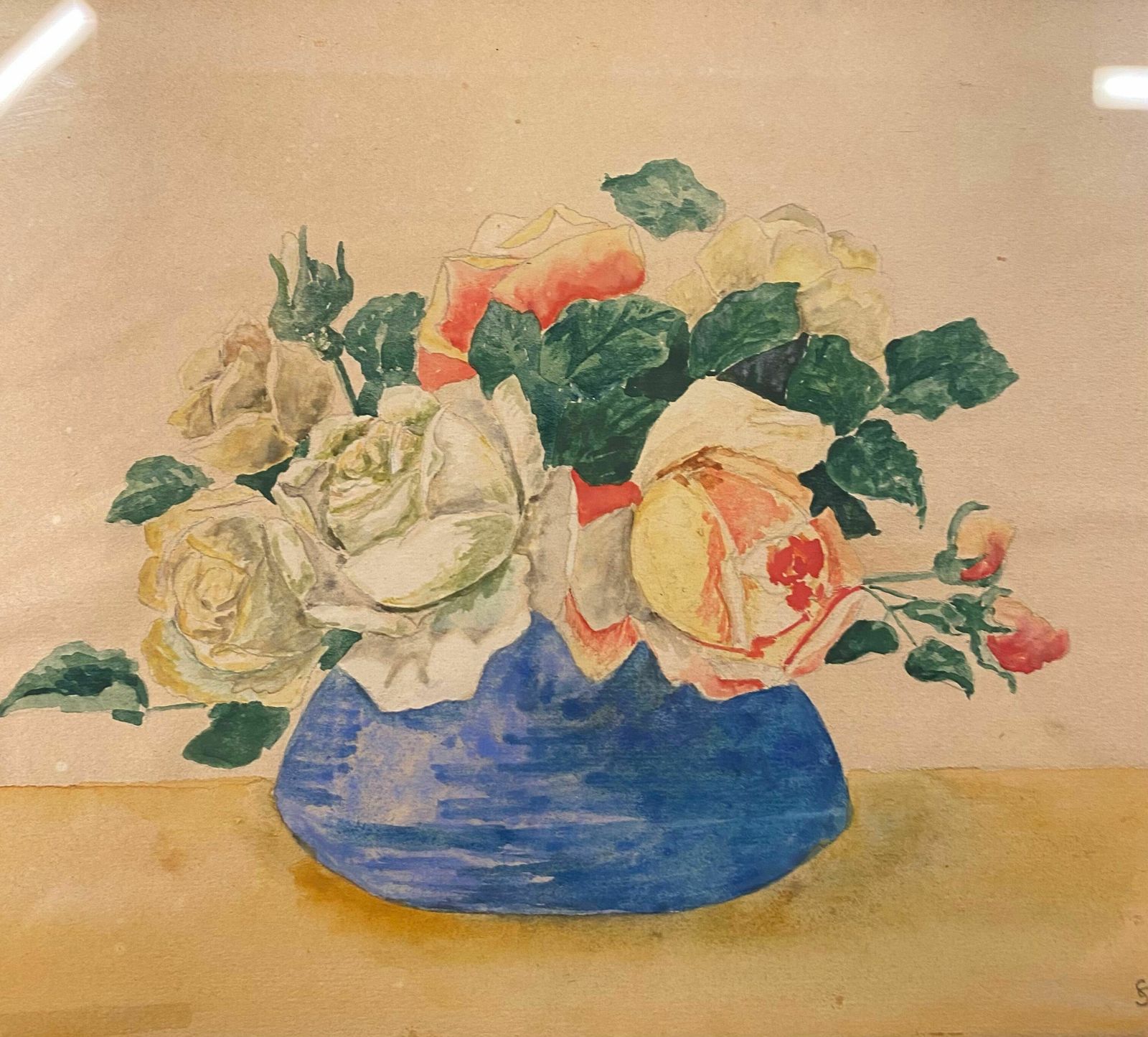 Old Painting, Still Life With Roses, 20th Century photo buy