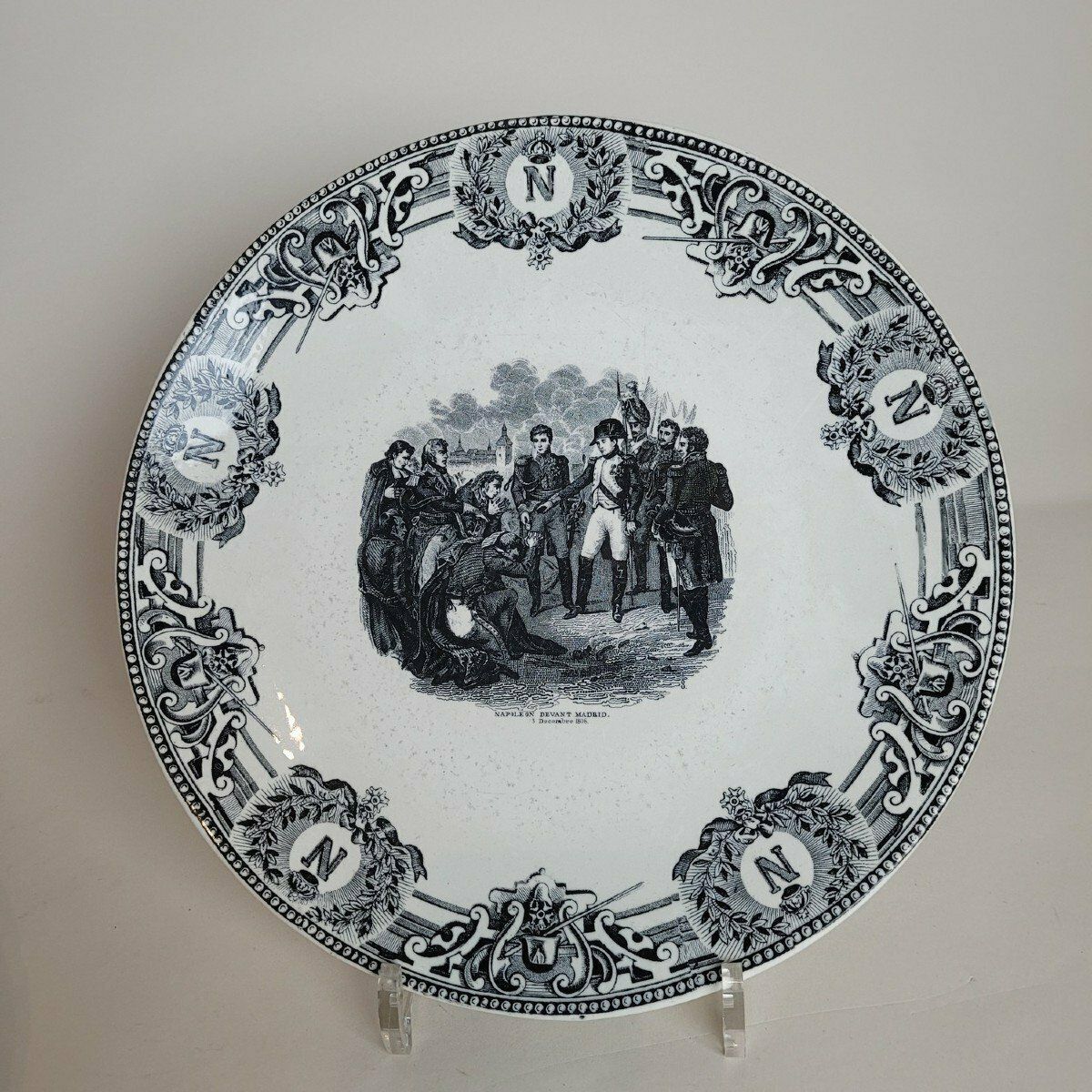 Boch La Louvière, Suite Of 18 Plates   Napoleonic Battles, Late 19th Century