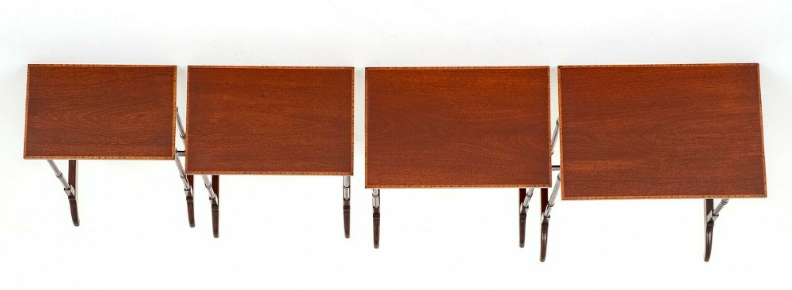 Sheraton Nest Of Tables 4 Sides Mahogany Quartetto photo buy
