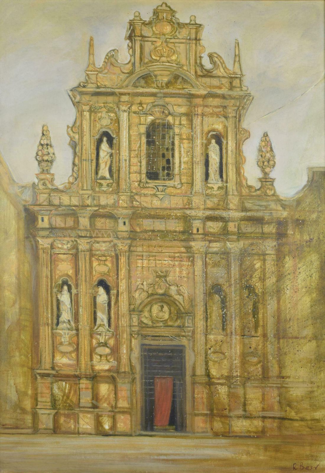 Richard Beer Lecce Cathedral, Puglia Painting By Richard Beer
