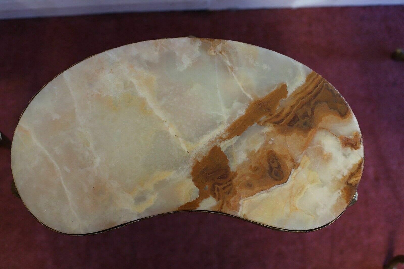 photo for sale Lovely Marble & Brass Nest Of Three Coffee Table