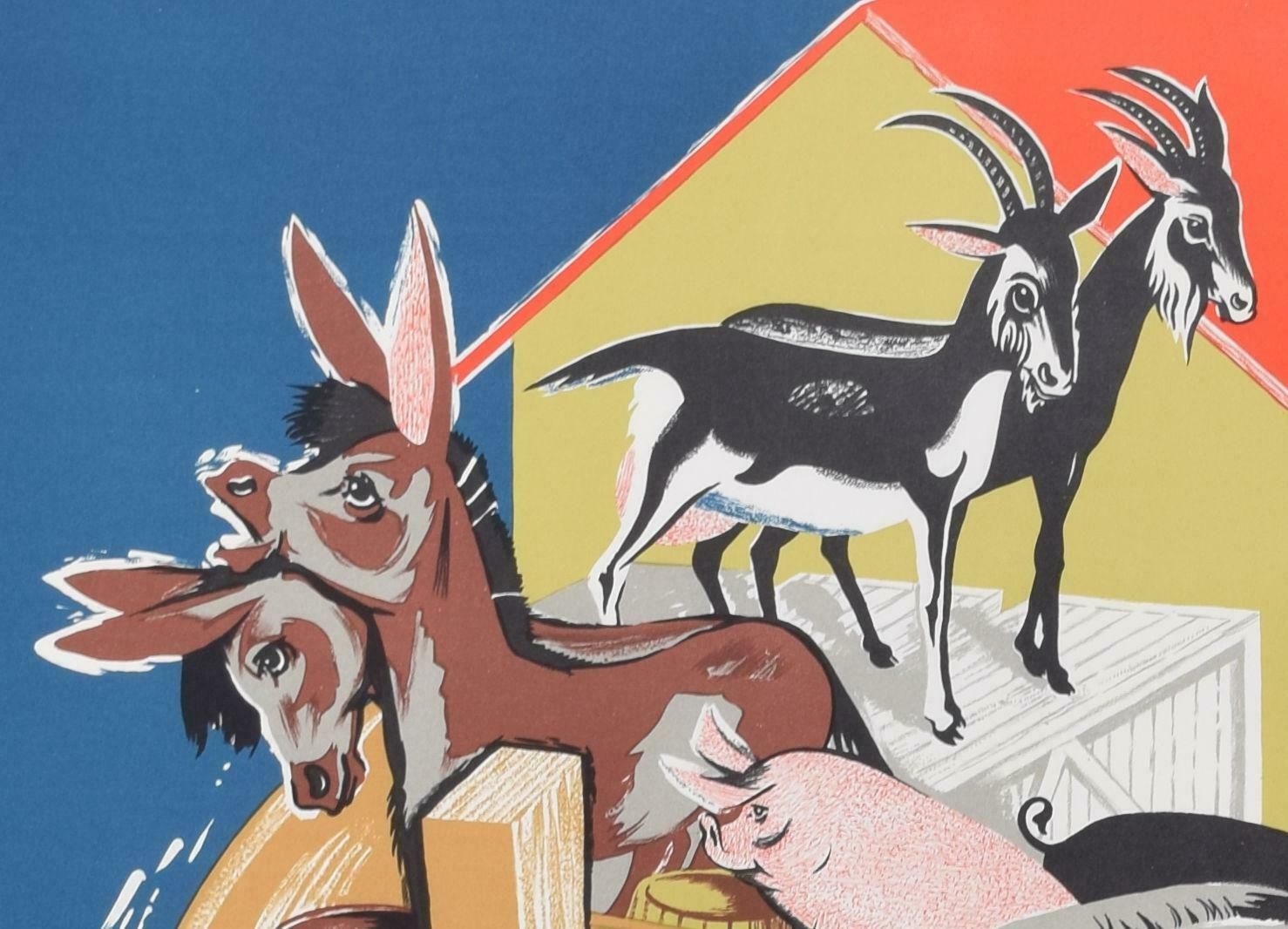Lennox Paterson Noah's Ark For Clyde Shipping Company Original 1960 Poster By Lennox Paterson 1960 photo for sale