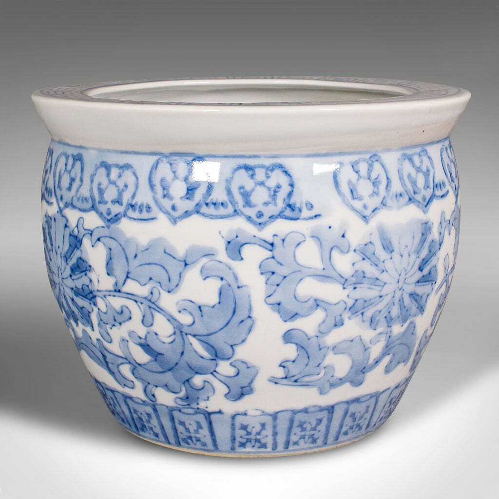 Small Vintage Planter, Chinese, Ceramic, Jardiniere, Art Deco, Mid Century, 1940 photo Home Decor