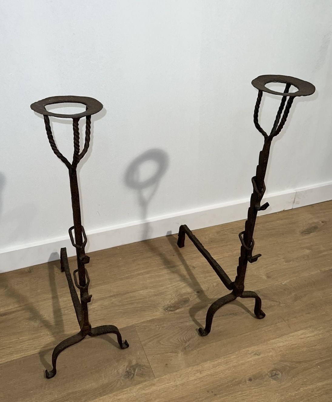 Pair Of Wrought Iron Landiers, 18th Century And Earlier photo furniture
