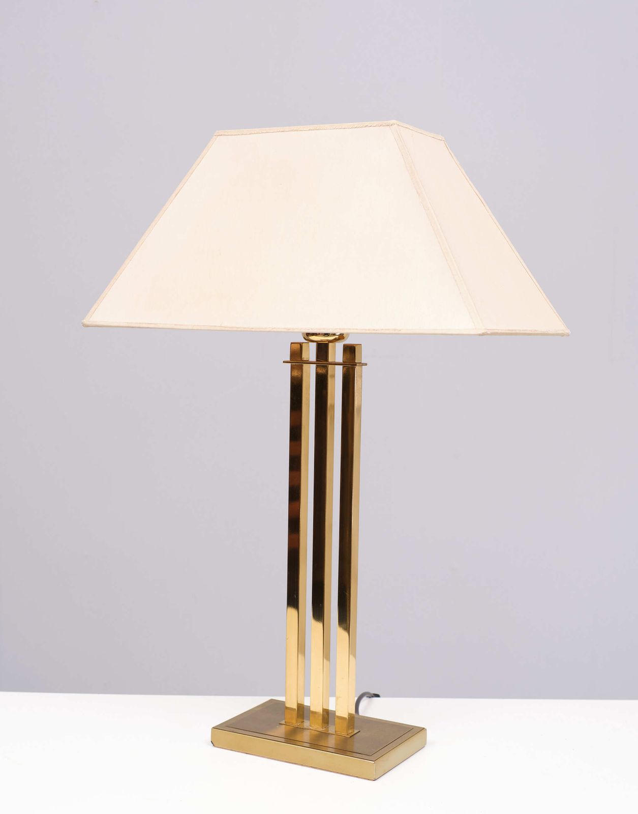 Willy Rizzo For Deknudt Brass Table Lamp Hollywood Regency 1970s Belgium photo for sale