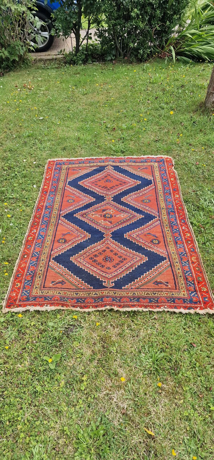 Antique Kurdish Accent Rug   3'9" X 5'5" photo furniture