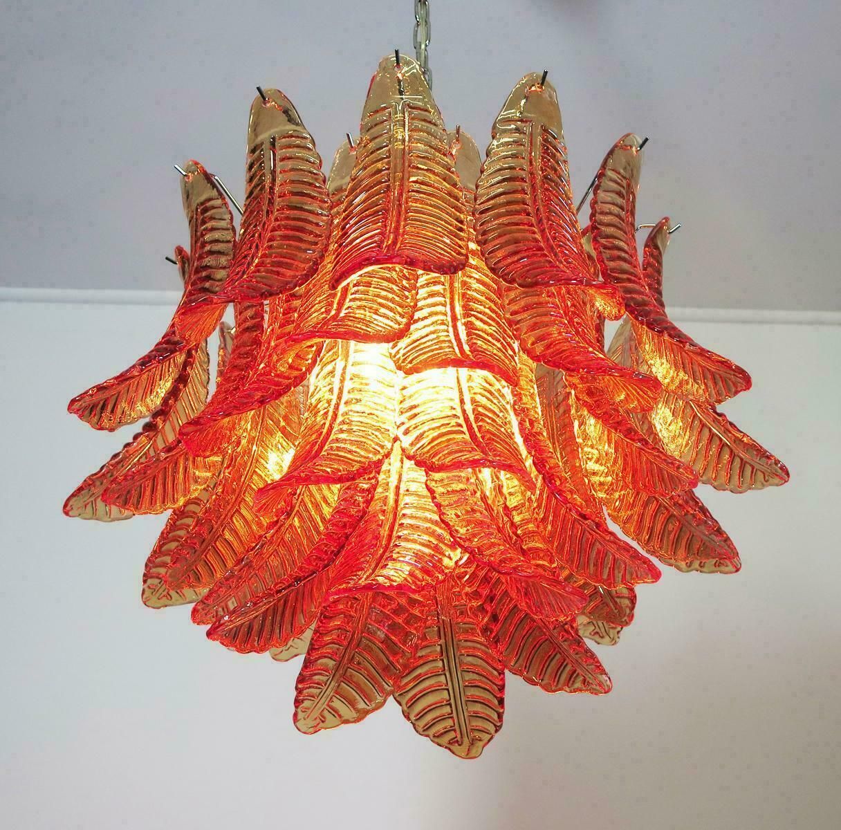 Wonderful And Elegant Italian Murano Felci Glass Chandelier photo buy