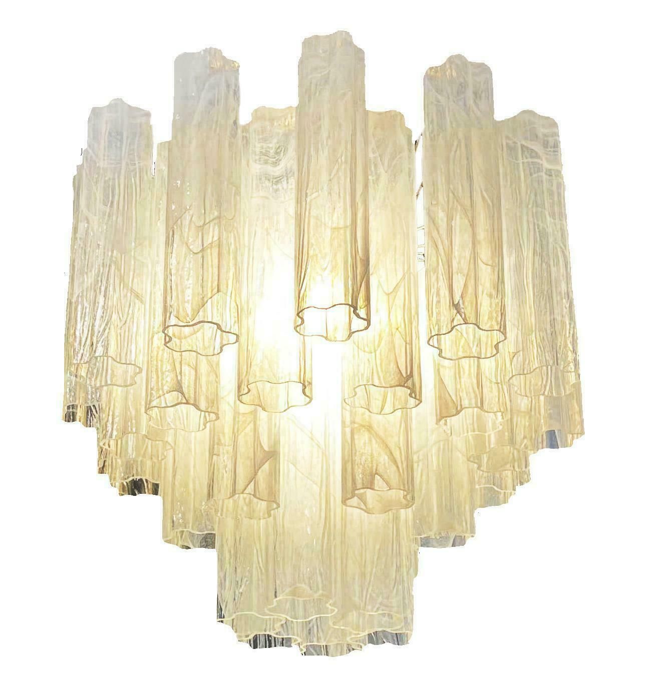 Amazing Glass Tube Chandelier   36 Alabaster White Glasses photo vinterior