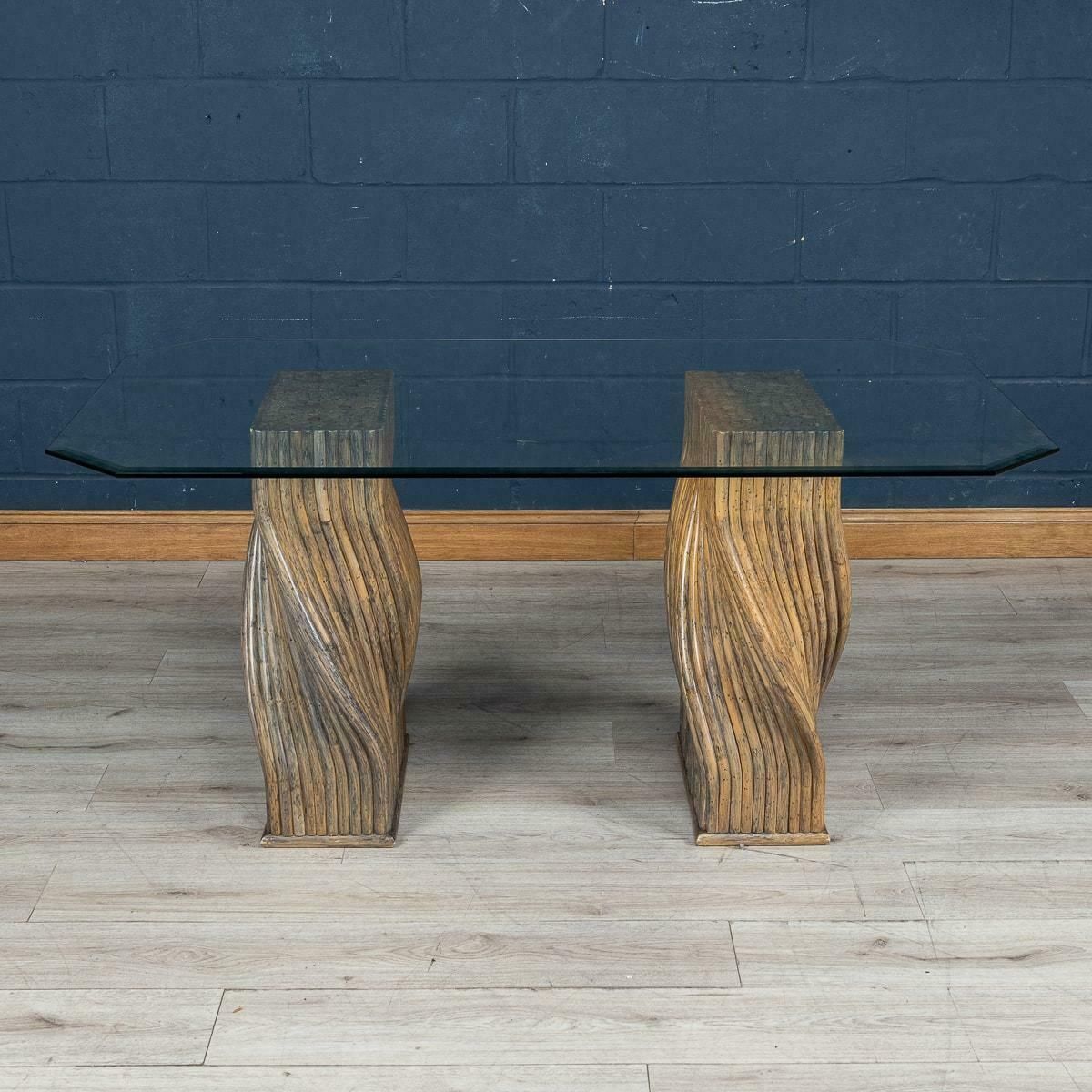 20th Century American Dining Table & Four Chairs By Mcguire photo Furniture