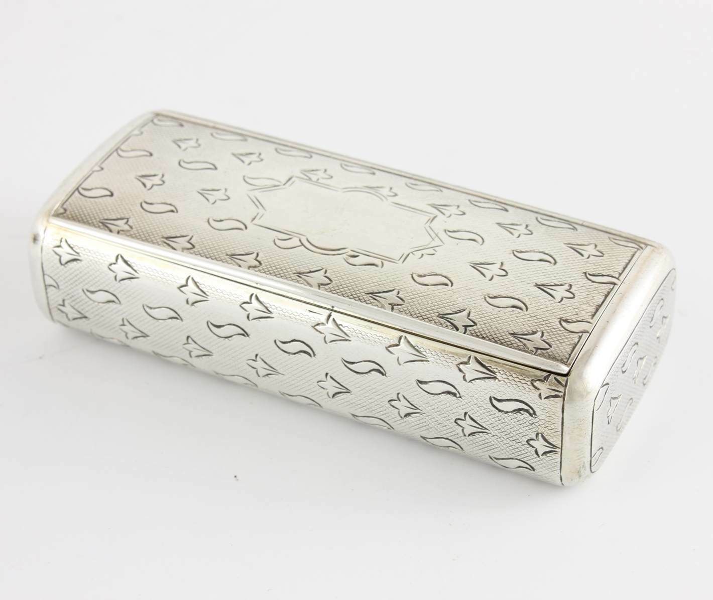 Antique Austrian Silver Snuff Box. Continental Lidded Pot. 1853. photo vintage