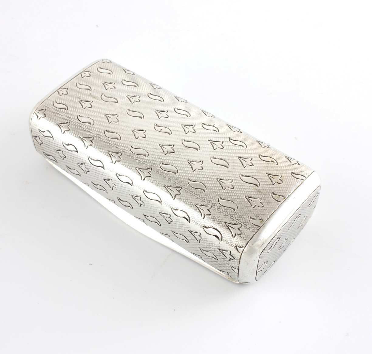 photo for sale Antique Austrian Silver Snuff Box. Continental Lidded Pot. 1853.