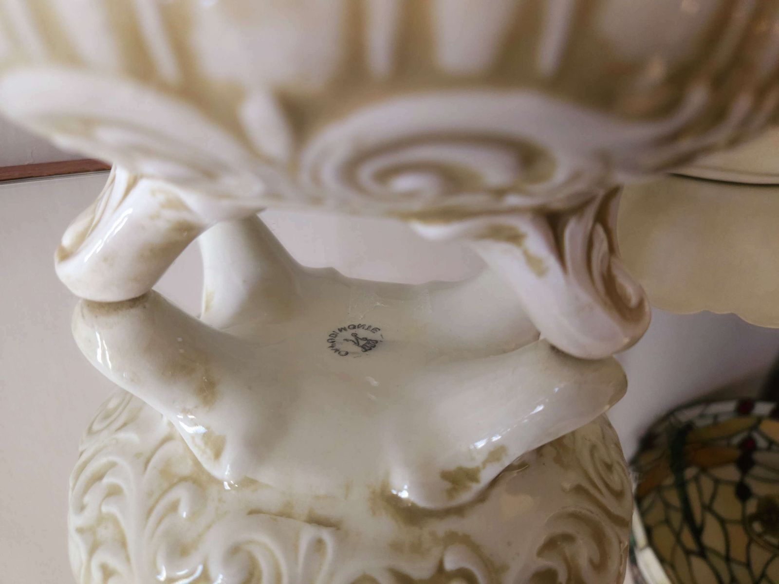 Authentic, Extravagant, Mid Century Capodimonte Lidded Ornamental Pot photo buy