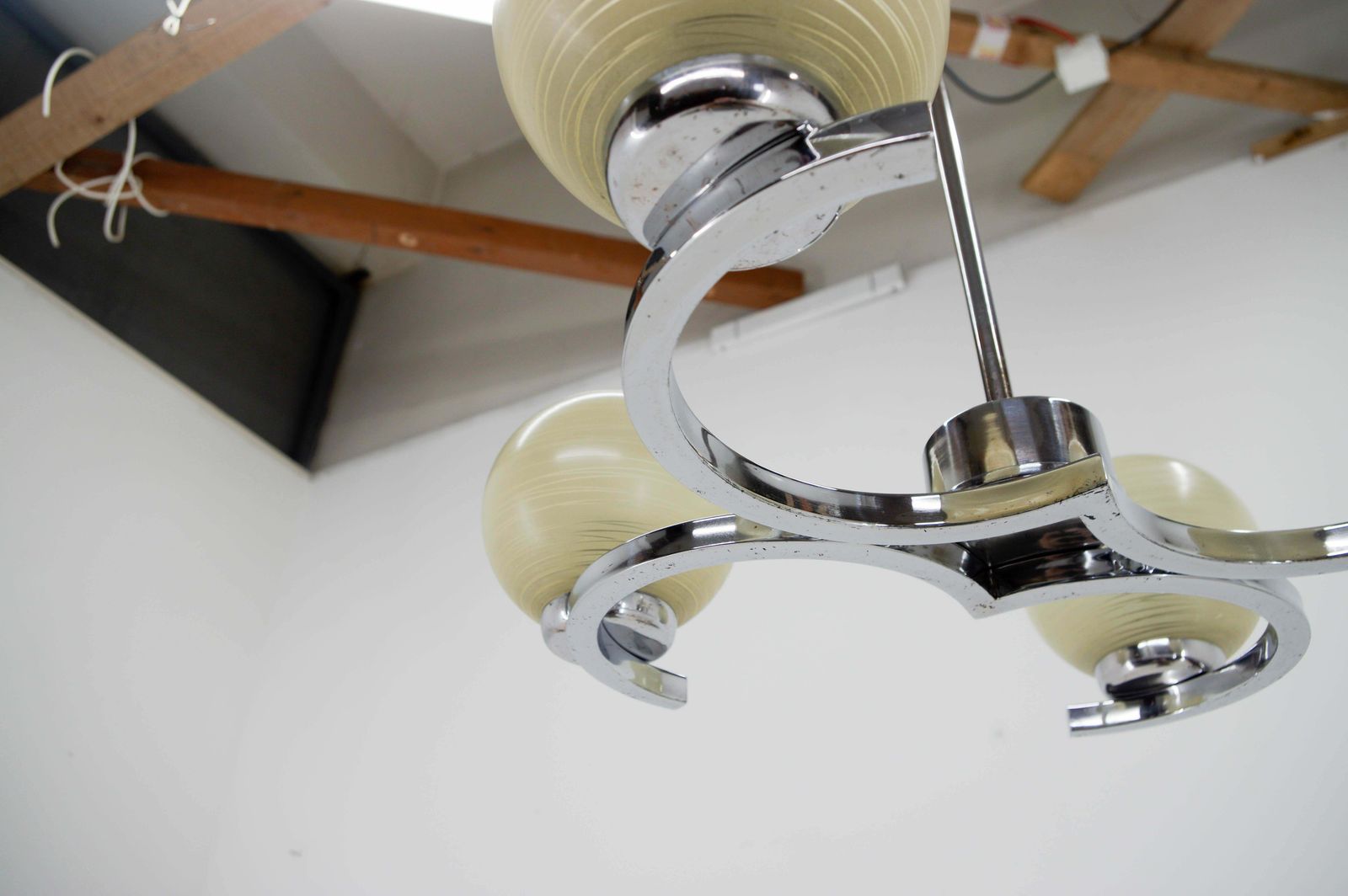 Lighting Mid Century Chandelier By Napako, 1950s, Restored photo