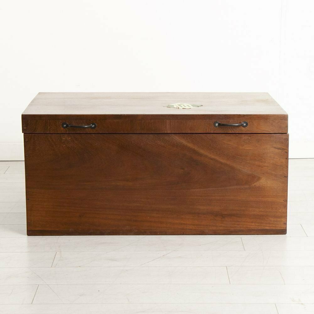 Air Cargo Packing Crate In East African Mahogany C.1970s photo furniture