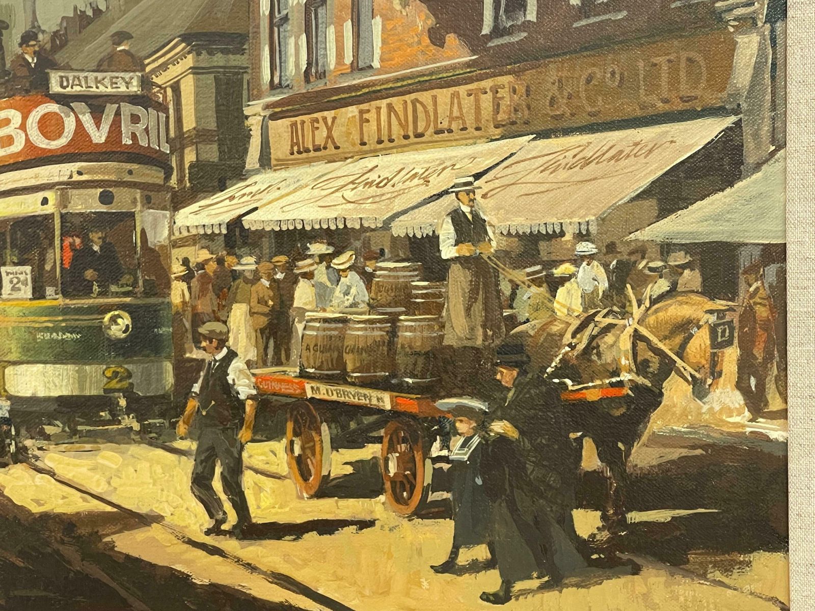 photo furniture Robert D Beattie Oil Painting Of Kingstown Dublin In 1910 By Modern Impressionist Irish Artist  1950 Circa