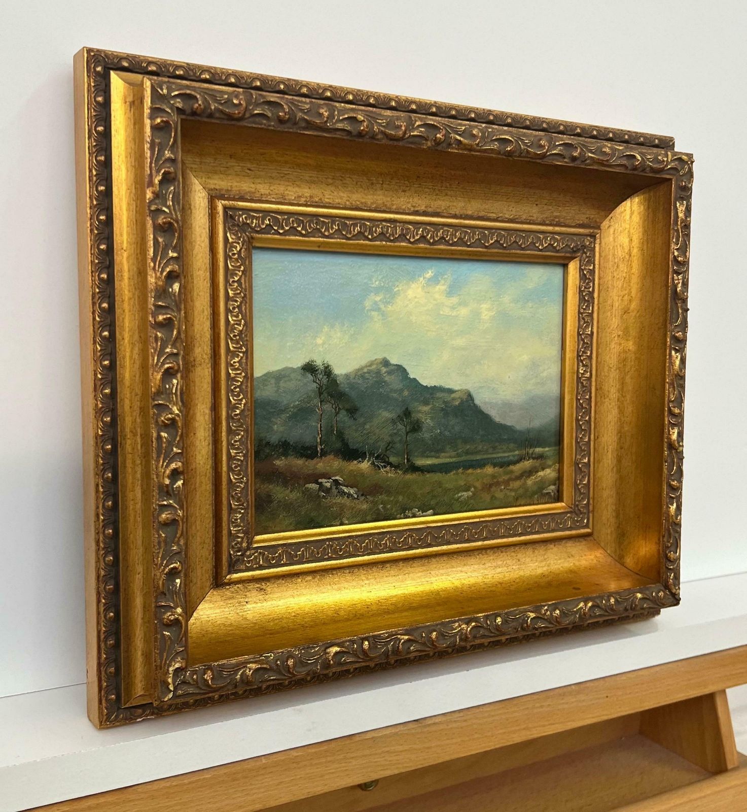 James Wright Painting Of A Mountain In Lake District England By 20th Century British Artist 1980 Circa photo furniture