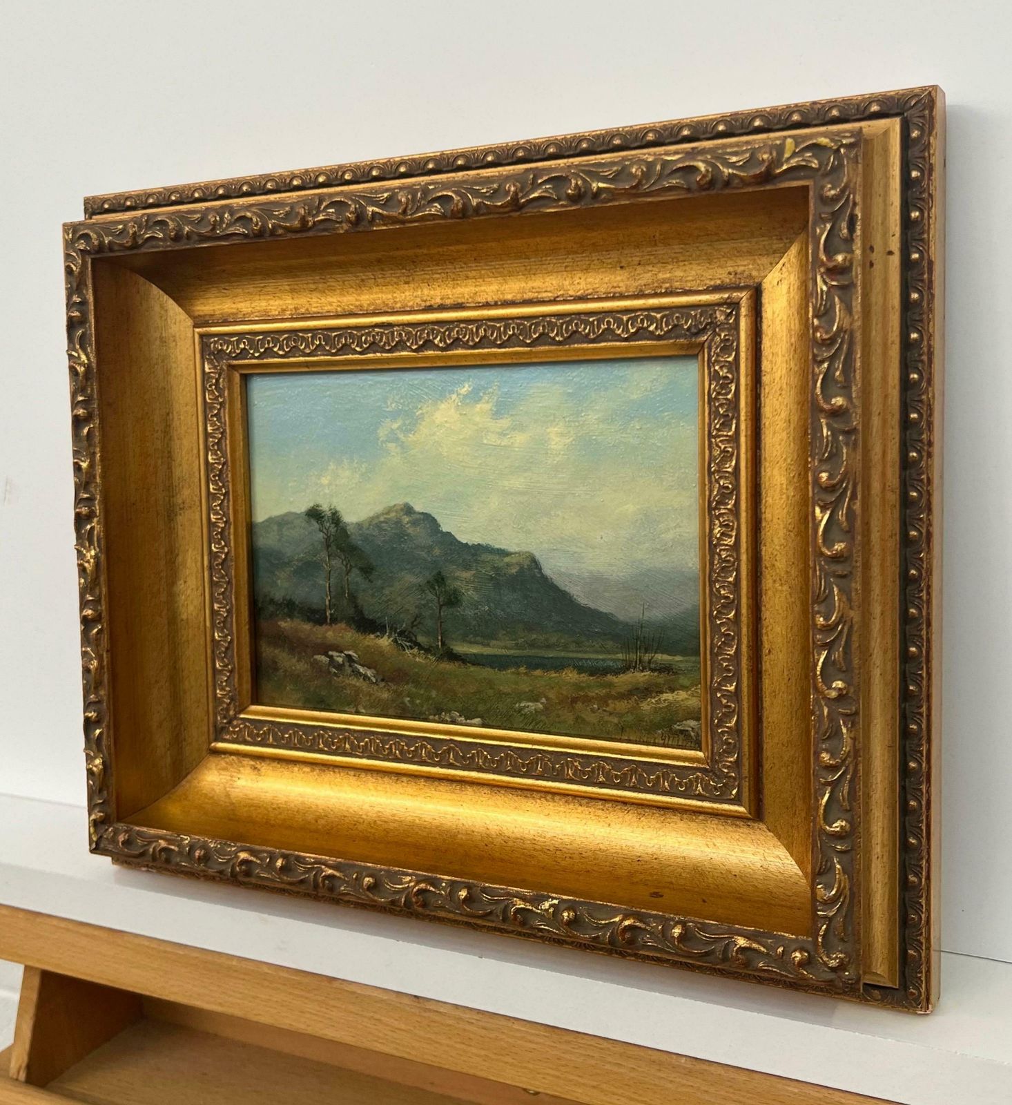 James Wright Painting Of A Mountain In Lake District England By 20th Century British Artist 1980 Circa photo Art