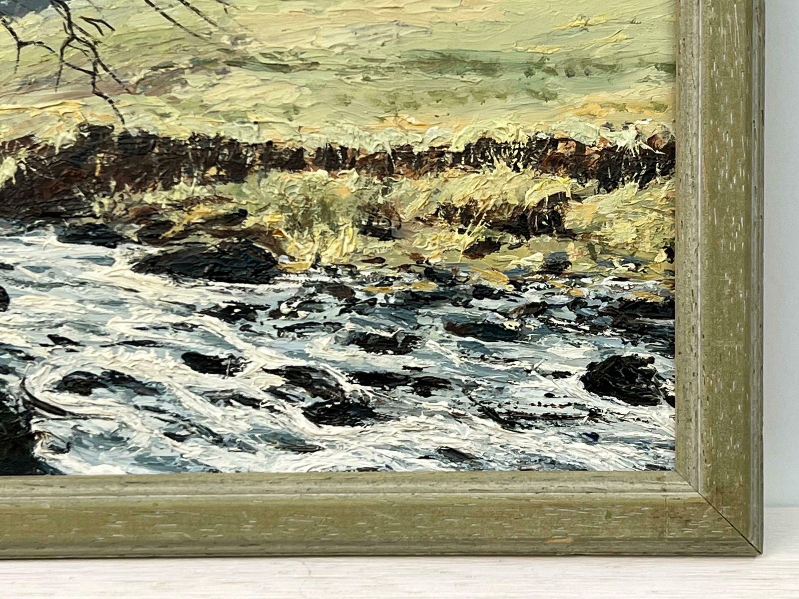 Arthur Terry Blamires Oil Painting Of Tree Over A River In Yorkshire Dales By British Landscape Artist  1989 Circa photo buy