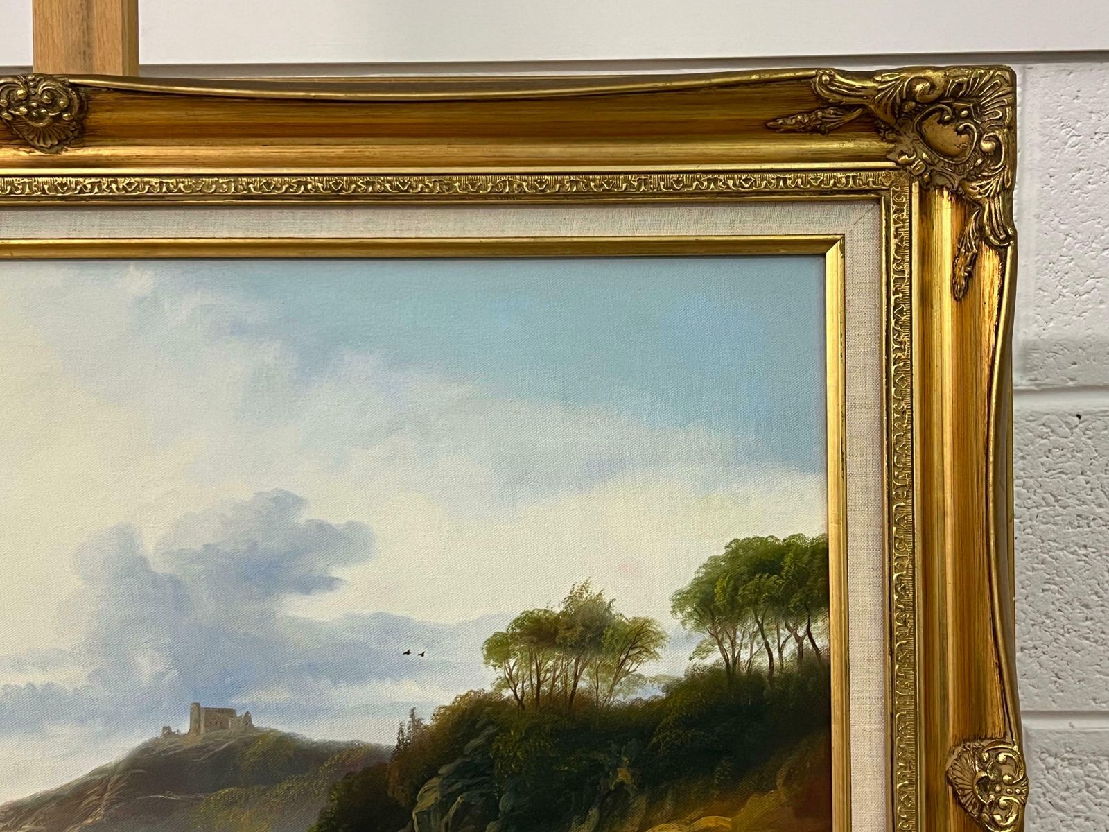Andrew Grant Kurtis Mountain Lake In Spring Oil Painting Of The Scottish Highlands By British Artist 1980 Circa photo vintage
