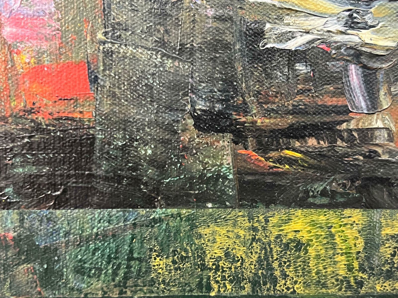 photo buy Angela Wakefield Small Triptych Abstract Forest Trees Landscape Painting By British Urban Artist 1999