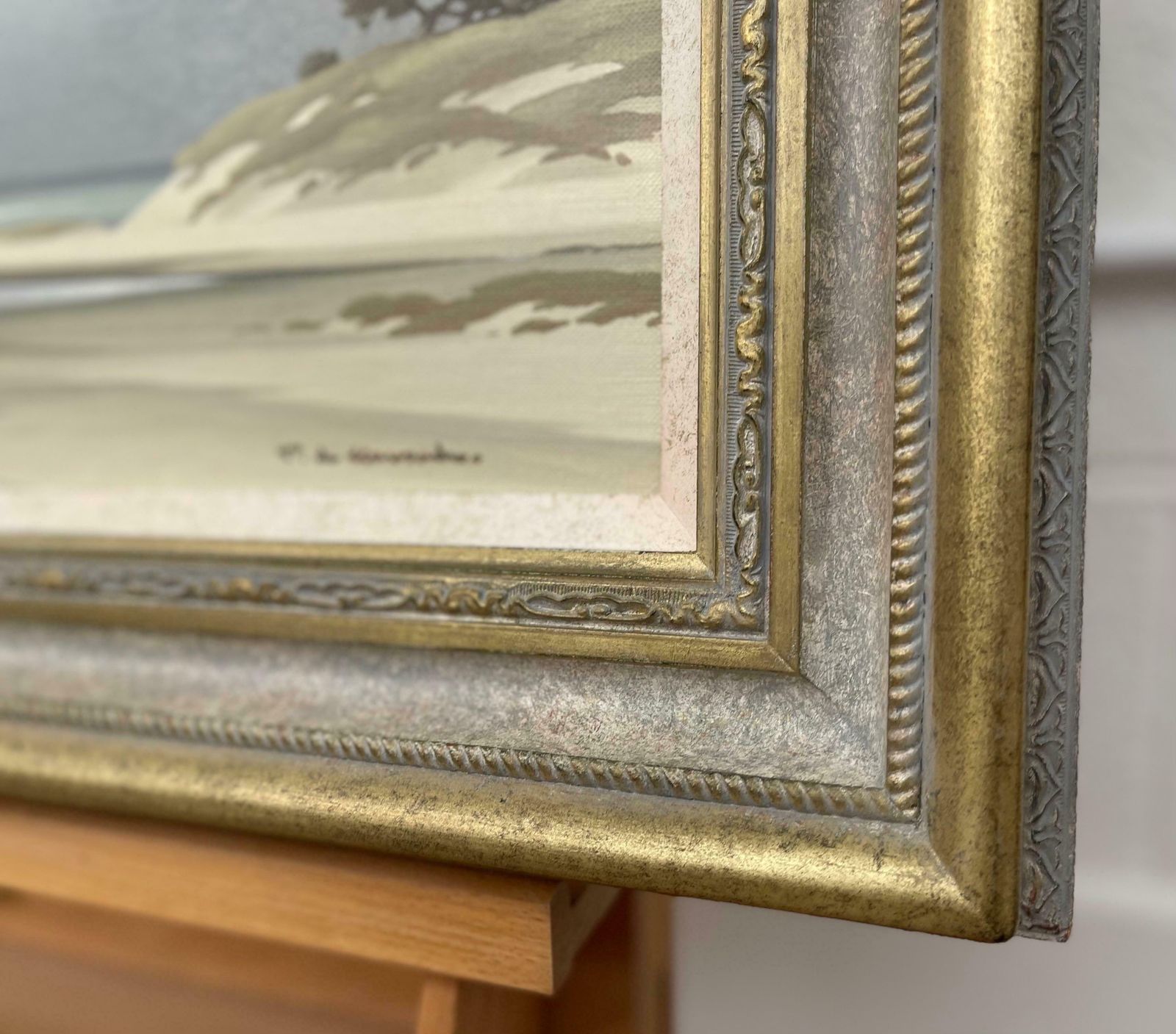 4165.0 Pierre De Clausade Coastal Seascape Landscape Painting With Boats By 20th Century French Artist  1972 photo
