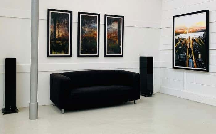 Angela Wakefield Triptych Abstract Forest Trees Landscape Painting By British Urban Artist 1999 photo 75000.0